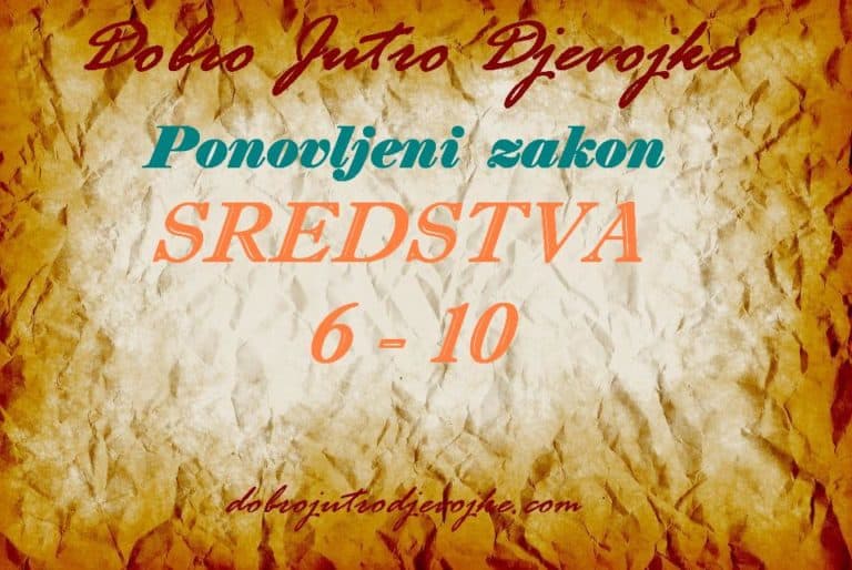 Dobro Jutro Djevojke ~ Sredstva {Ponovljeni zakon 6-10}