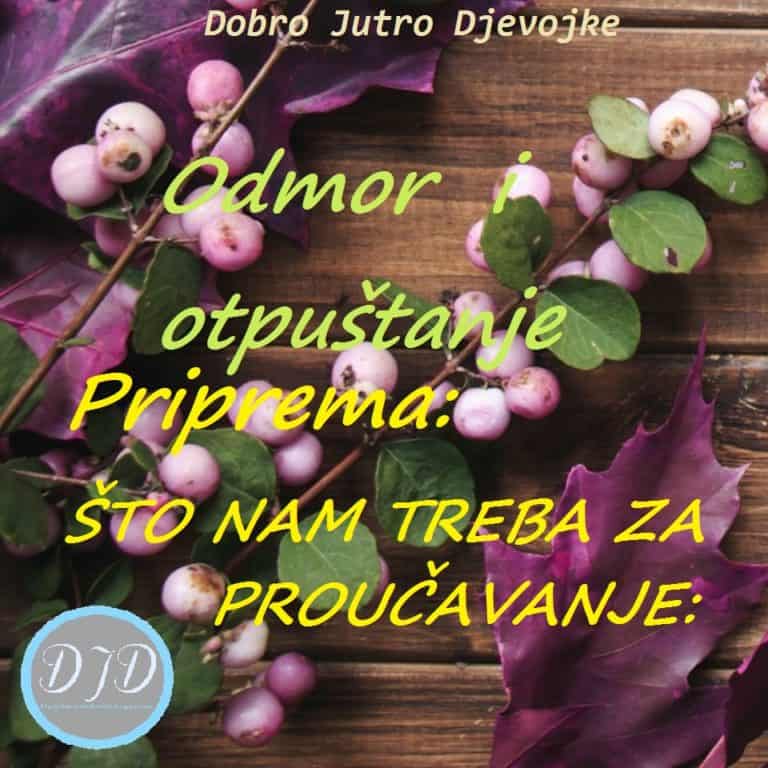 DJD ~ Odmor i otpuštanje ~ Pripremimo se {Sve što nam je potrebno da započnemo}