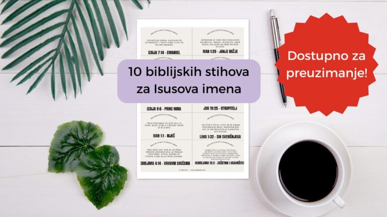 10 biblijskih stihova za Isusova imena – Dostupno za preuzimanje!